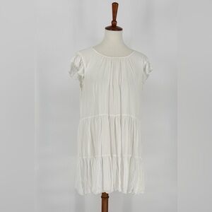 Aritzia Wilfred Sidonie White Tiered Dress Sz. M